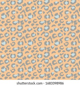 Leopard skin. Animal print. Texture with foil effect. Ikat geometric folklore ornament. Vector seamless pattern. Tribal ethnic texture.