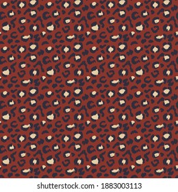 Piel leopardo. Impresión animal. Textura con efecto foil. Ornamento de folclore geométrico Ikat. Patrón veloz. Textura étnica tribal.