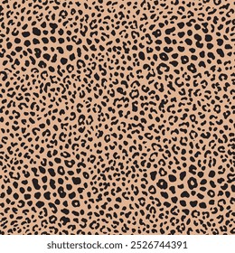 Leopard skin background. Animal print texture. Vector illustration.