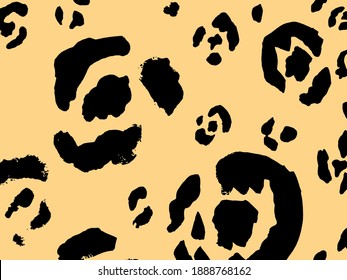 Leopard Skin Background. Savannah Trendy Ornament. Colorful Vector Animal Print.  Realistic Vector Leopard Skin. Colorful Art. Stylish Leopard Print. Luxury Clothing. Jungle Exotic Fabric.