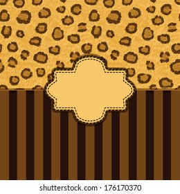 leopard skin background - vector illustration