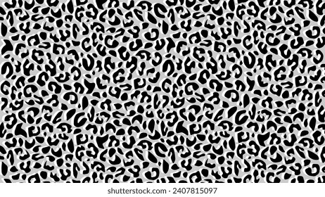 Leopard skin fur texture grey background