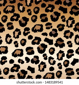 Leopard skin is Golden. Elegant foil texture