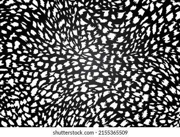 Leopard skin hand drawn. Animal print drawing pattern. Vector Illustration