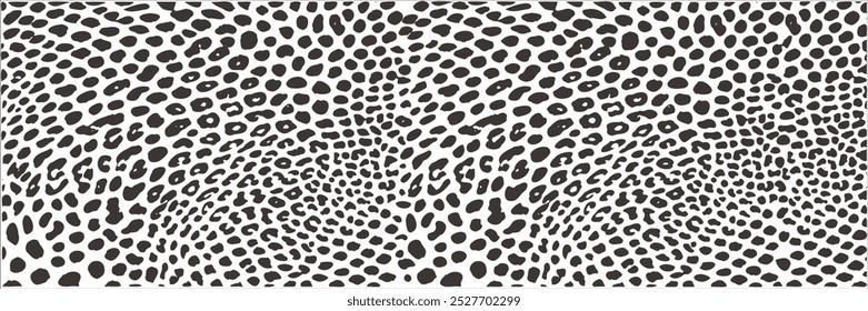 Piel de leopardo hecho a mano sin patrón. Textura animal print. Ilustración vectorial.