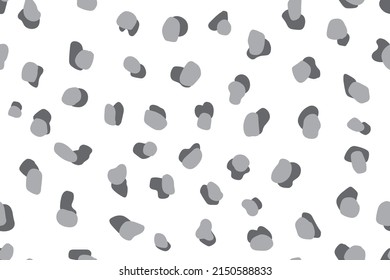 Leopard Skin Handy Seamless Pattern Black White
