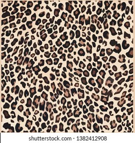 leopard skin illustration hand drawn seamless pattern