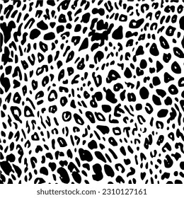 Leopard skin motif with thick circles. Skin pattern of wild animals