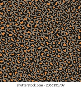 leopard skin orange seamless print. vector print for clothes or print