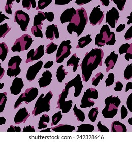 leopard skin patern. Repeating seamless vector animal background