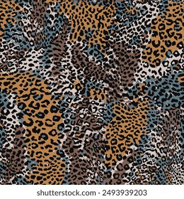 Leopard skin pattern, abstract design seamless