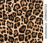 Leopard skin pattern, animal fur seamless design