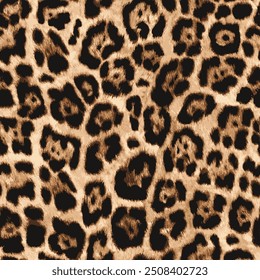 Leopard skin pattern, animal fur seamless design