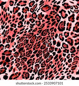 Leopard skin pattern, animal fur seamless design. Animal skin pattern