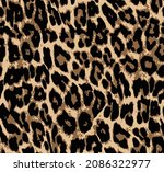 Leopard skin pattern animal leather seamless fur design