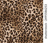 Leopard skin pattern, animal leather seamless design