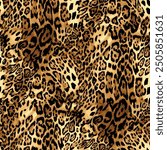 Leopard skin pattern, animal leather seamless design