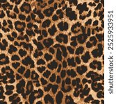 Leopard skin pattern, animal leather seamless design