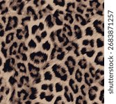 Leopard skin pattern, animal leather seamless design