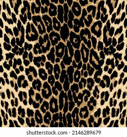 Leopard skin pattern, animal leather seamless design