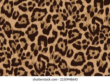 Leopard skin pattern, animal leather texture seamless design