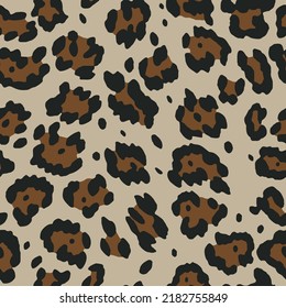 Leopard skin pattern, animal leather abstract seamless design