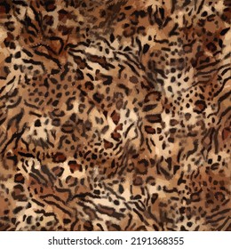 Leopard skin pattern, animal leather seamless design