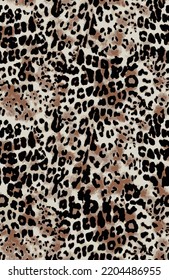 Leopard skin pattern, animal leather seamless design