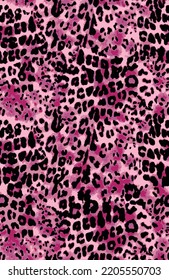 Leopard skin pattern, animal leather seamless design