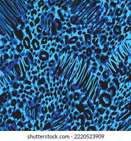 Patrón de piel de leopardo, diseño sin costuras de cuero animal