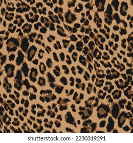 Leopard skin pattern, animal leather seamless design