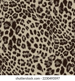 Leopard skin pattern, animal leather seamless design