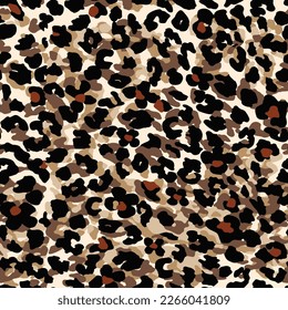 Leopard skin pattern, animal leather seamless design