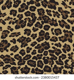 Patrón de piel de leopardo, diseño sin costuras de cuero animal