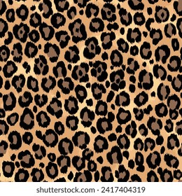 Leopard skin pattern, animal leather seamless design