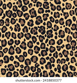 Leopard skin pattern, animal leather seamless design