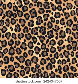 Leopard skin pattern, animal leather seamless design