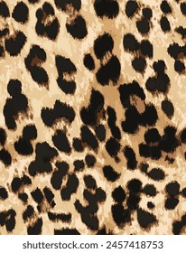 Patrón de piel de leopardo, diseño sin costuras de cuero animal