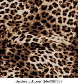 Leopard skin pattern, animal leather seamless design