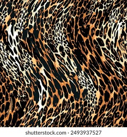 Leopard skin pattern, animal leather swirl design