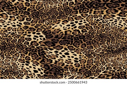 Leopard skin pattern, animal leather seamless design