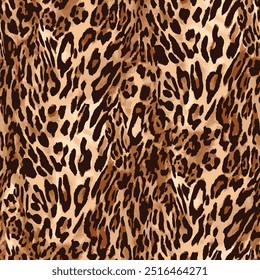 Leopard skin pattern, animal leather seamless design