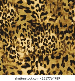 Padrão de pele de leopardo, design sem costura de couro animal