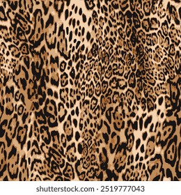 Padrão de pele de leopardo, design sem costura de couro animal