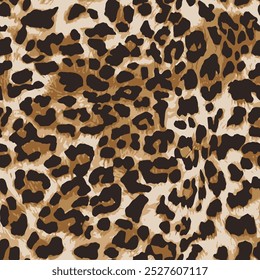 Padrão de pele de leopardo, design sem costura de couro animal