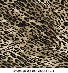 Padrão de pele de leopardo, design diagonal de couro animal