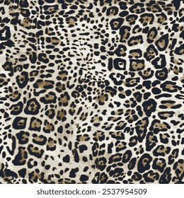 Leopard skin pattern, animal leather seamless design