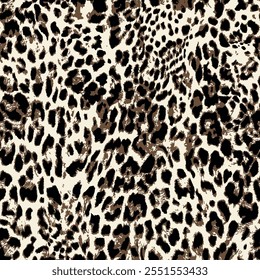 Padrão de pele de leopardo, design sem costura de couro animal