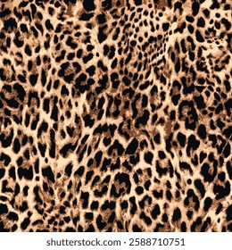 Leopard skin pattern, animal leather seamless design