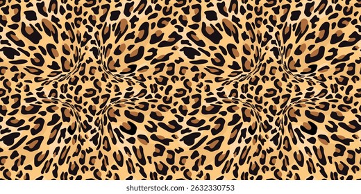 Patrón de piel de leopardo, fondo de cuero animal sin fisuras. Fondo sin fisuras de Vector con manchas de piel de leopardo. Impresión animal salvaje con estilo para textiles, moda, decoración o fondos y proyectos de diseño.